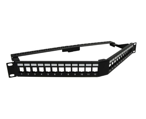 Blank Angled Patch Panel, High Density, 24 Port