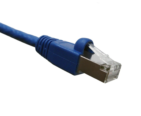 CAT6A Ethernet Patch Cable, Shielded, Snagless Molded Boot, S/FTP, 10G, RJ45 - RJ45, 10ft