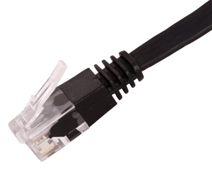 CAT6 Flat Ethernet Patch Cable, Molded Boot, RJ45 - RJ45, ½ft - 45ft