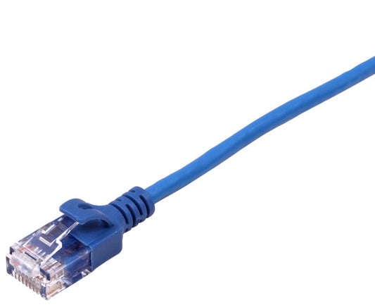 CAT6A Ethernet Patch Cable, Slim, Snagless Molded Boot, UTP, 10G, 28AWG, RJ45 - RJ45, 25ft
