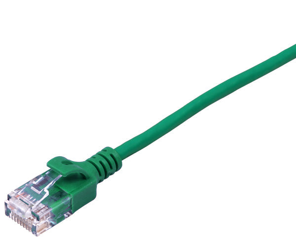 CAT6A Ethernet Patch Cable, Slim, Snagless Molded Boot, UTP, 10G, 28AWG, RJ45 - RJ45, 25ft