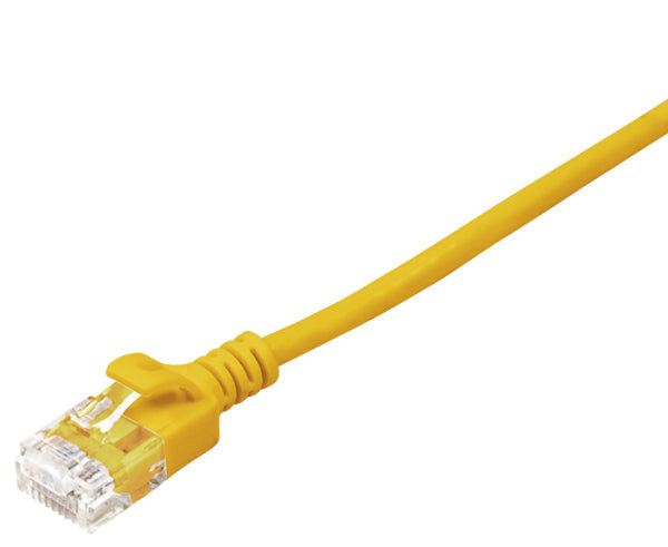CAT6A Ethernet Patch Cable, Slim, Snagless Molded Boot, UTP, 10G, 28AWG, RJ45 - RJ45, 25ft