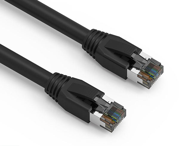 CAT8 Ethernet Patch Cable, Dual Shielded S/FTP, Snagless Molded Boot, 40G, 1FT