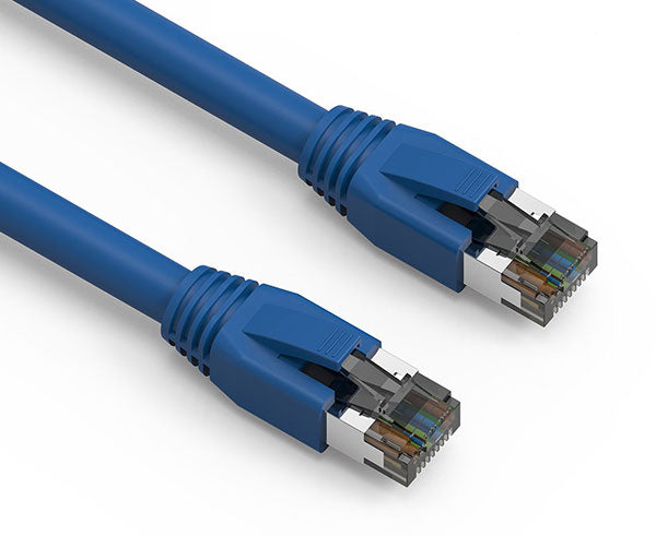 CAT8 Ethernet Patch Cable, Dual Shielded S/FTP, Snagless Molded Boot, 40G, 1FT