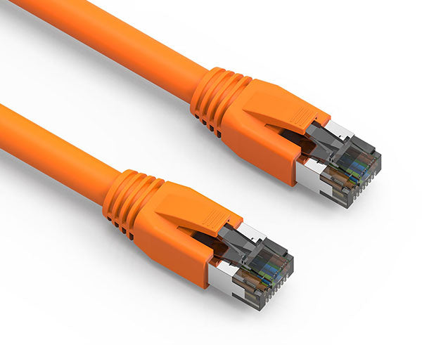 CAT8 Ethernet Patch Cable, Dual Shielded S/FTP, Snagless Molded Boot, 40G, 2FT