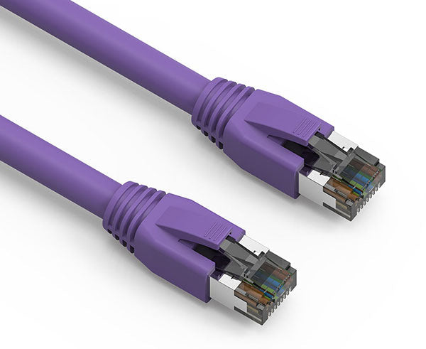 CAT8 Ethernet Patch Cable, Dual Shielded S/FTP, Snagless Molded Boot, 40G, 35FT