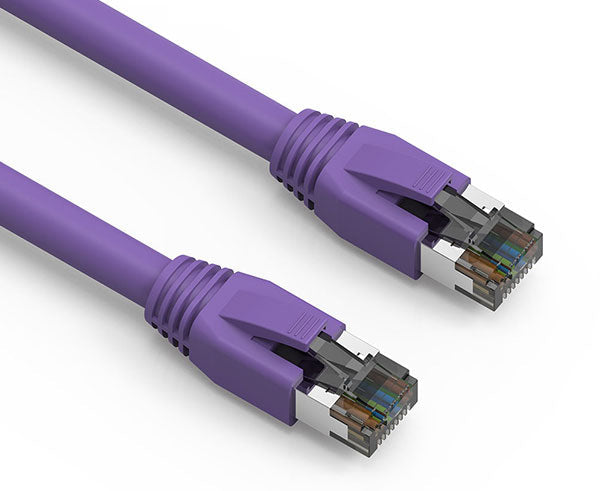 CAT8 Ethernet Patch Cable, Dual Shielded S/FTP, Snagless Molded Boot, 40G, 0.5FT