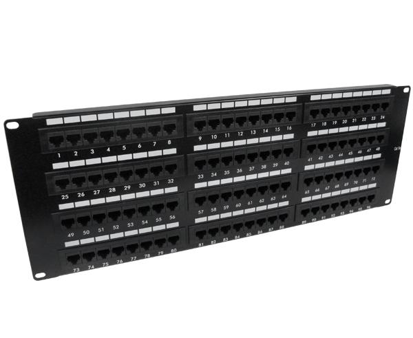 CAT5E Patch Panel, 96 Port, 4U Rack Mount