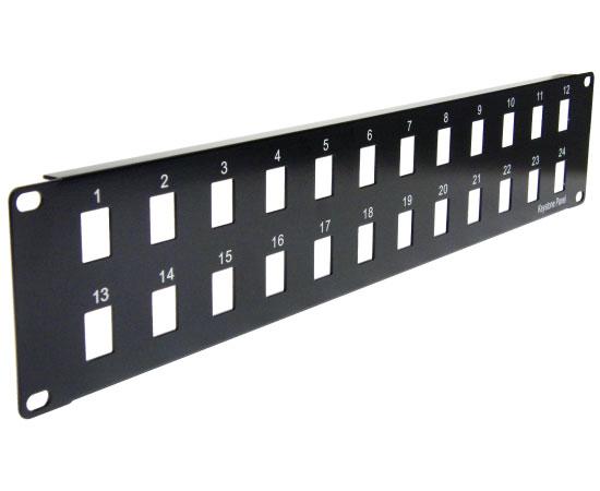 Blank Keystone Patch Panel, 12 Port / 16 Port / 24 Port / 32 Port / 48 Port