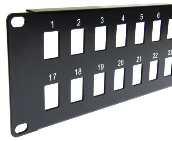 Blank Keystone Patch Panel, 12 Port / 16 Port / 24 Port / 32 Port / 48 Port