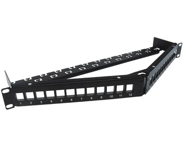 Shielded Blank Keystone Patch Panel, Angled, 24 Port / 48 Port, High Density