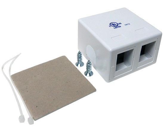 Surface Mount Box, 1-Port & 2-Port - White & Ivory