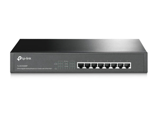 8-Port Gigabit Ethernet Switch with 8-Port PoE+, Desktop/Rackmount