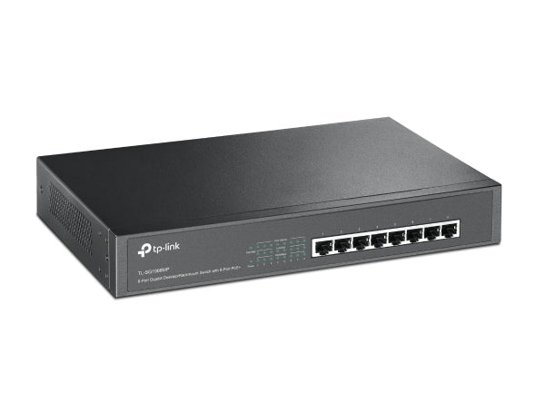 8-Port Gigabit Ethernet Switch with 8-Port PoE+, Desktop/Rackmount