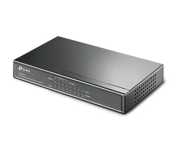 Unmanaged 8 Port Ethernet Switch with 4 PoE Ports, 10/100/1000Mbps