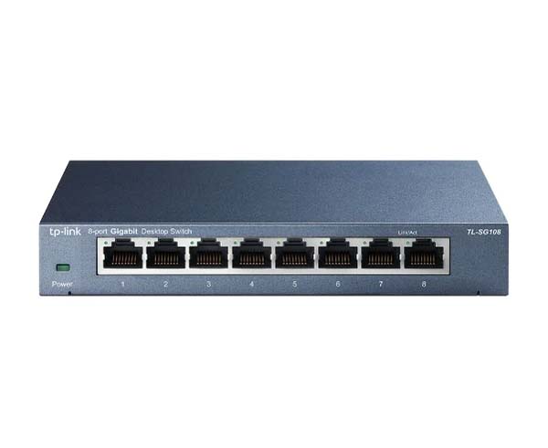 Unmanaged 8 Port Ethernet Switch, 10/100/1000Mbps Desktop