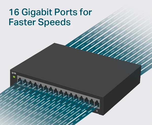 16-Port Gigabit Unmanaged Pro Ethernet Switch