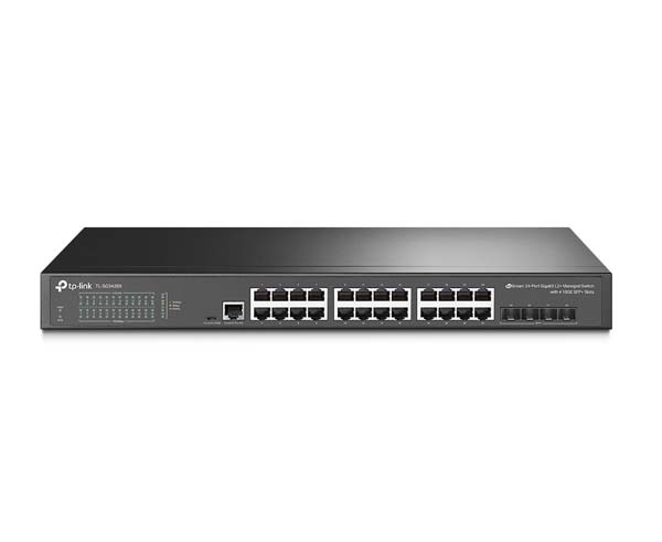 JetStream 24-Port Gigabit L2+ Managed Switch with 4 10GE SFP+ Slots