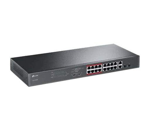 16-Port Ethernet Switch, 10/100Mbps + 2-Port Gigabit Unmanaged PoE