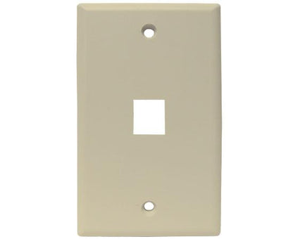 MIG+ Wall Plates, High Density 1, 2, 3, 4, & 6 Ports - Almond, Ivory, White, Black