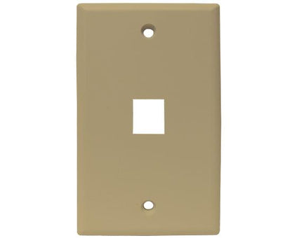 MIG+ Wall Plates, High Density 1, 2, 3, 4, & 6 Ports - Almond, Ivory, White, Black