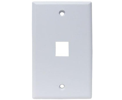 MIG+ Wall Plates, High Density 1, 2, 3, 4, & 6 Ports - Almond, Ivory, White, Black