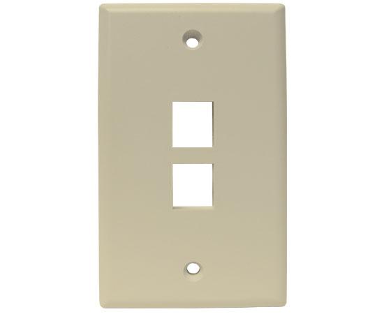 MIG+ Wall Plates, High Density 1, 2, 3, 4, & 6 Ports - Almond, Ivory, White, Black