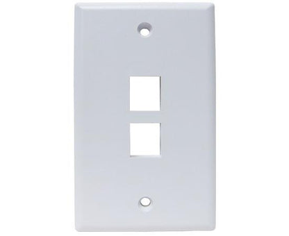 MIG+ Wall Plates, High Density 1, 2, 3, 4, & 6 Ports - Almond, Ivory, White, Black