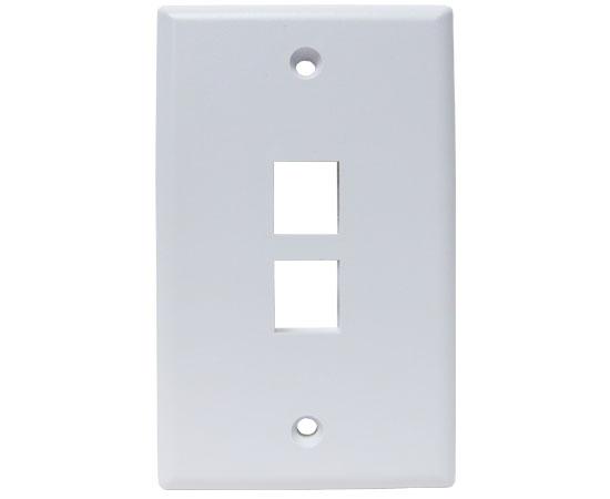 MIG+ Wall Plates, High Density 1, 2, 3, 4, & 6 Ports - Almond, Ivory, White, Black