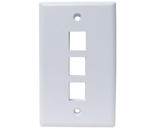 MIG+ Wall Plates, High Density 1, 2, 3, 4, & 6 Ports - Almond, Ivory, White, Black