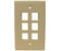 MIG+ Wall Plates, High Density 1, 2, 3, 4, & 6 Ports - Almond, Ivory, White, Black