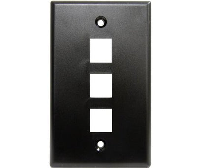 MIG+ Wall Plates, High Density 1, 2, 3, 4, & 6 Ports - Almond, Ivory, White, Black