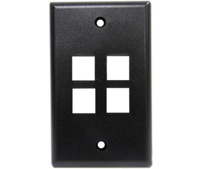 MIG+ Wall Plates, High Density 1, 2, 3, 4, & 6 Ports - Almond, Ivory, White, Black