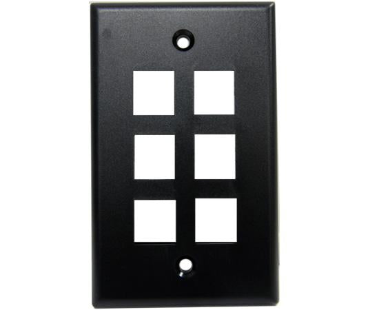 MIG+ Wall Plates, High Density 1, 2, 3, 4, & 6 Ports - Almond, Ivory, White, Black