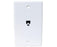 RJ11 Modular Wall Plate With Telephone Jack, 1 Port, 4 Conductor, Flush Mount - White & Ivory